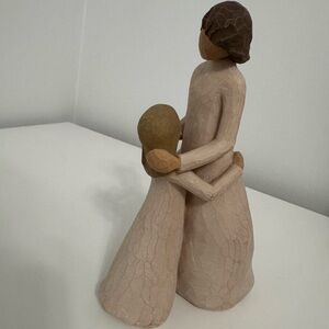 Willow Tree Cream and Brown Minimalist Sculpture